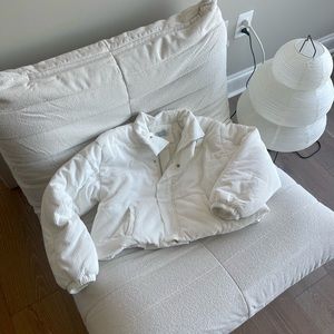 MY MUM MADE IT Recycled Corduroy Puffer Jacket - Off-White - M-L